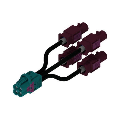Mini fakra 4 in 1線端連接器
